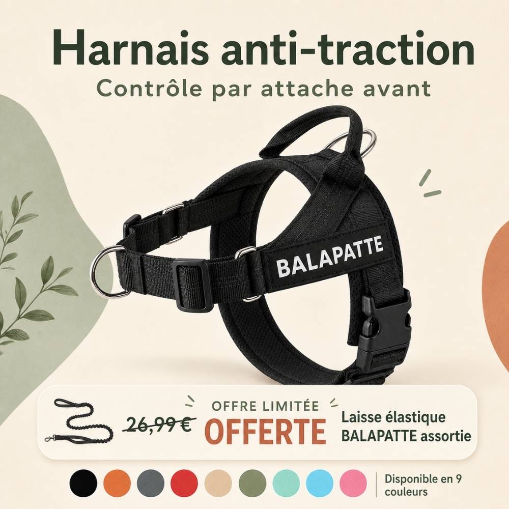 Harnais anti-traction pour chien Balapatte
