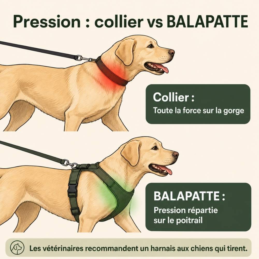 Harnais anti-traction pour chien Balapatte